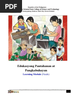 Edukasyong Pantahanan at Pangkabuhayan: Learning Module (Finals)