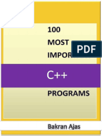 100 Most Important C++ Programs (Code Only) PDF