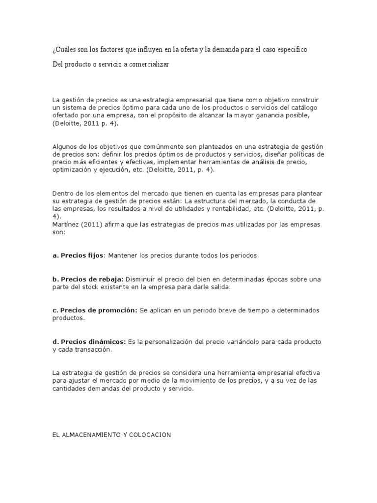 Factores que Afectan Oferta y Demanda | PDF | Oferta (economía ...
