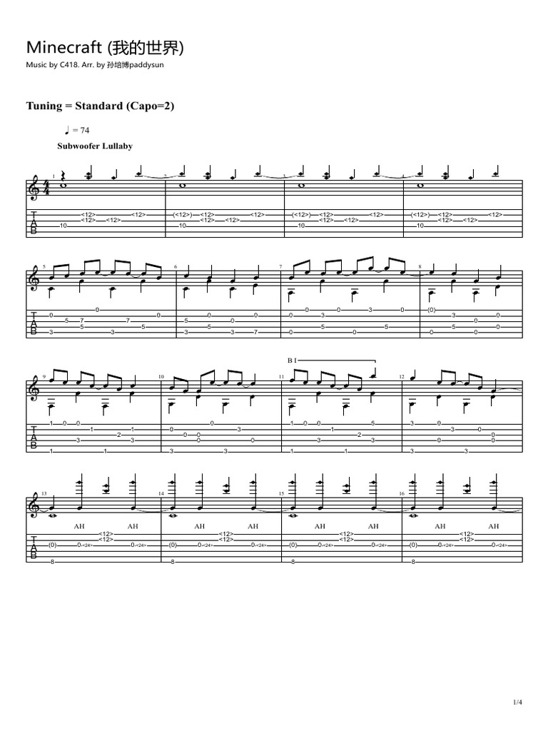 Minecraft Piano Sheet Music Collection | PDF | Electronic Music | Musicians