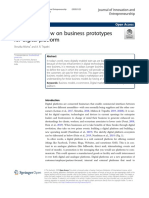 Literature Review On Business Prototypes For Digital Platform
