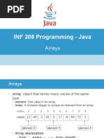 INF 208 Programming - Java: Arrays