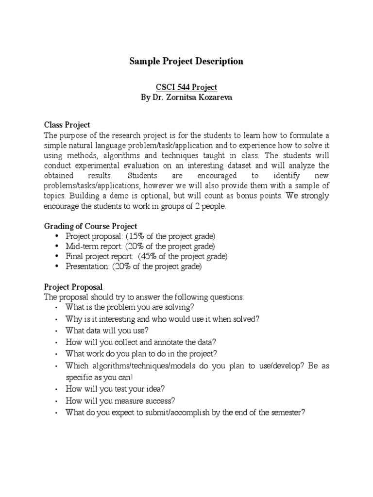 CSCI 544 NLP Project Guidelines | PDF | Machine Learning | Behavior ...