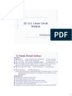 EE-111 Linear Circuit Analysis PDF