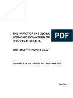 The Impact of The Global Economic Downturn On Job Services Australia JULY 2009 - JANUARY 2010