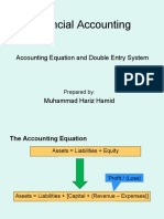 Financial Accounting: Accounting Equation and Double Entry System