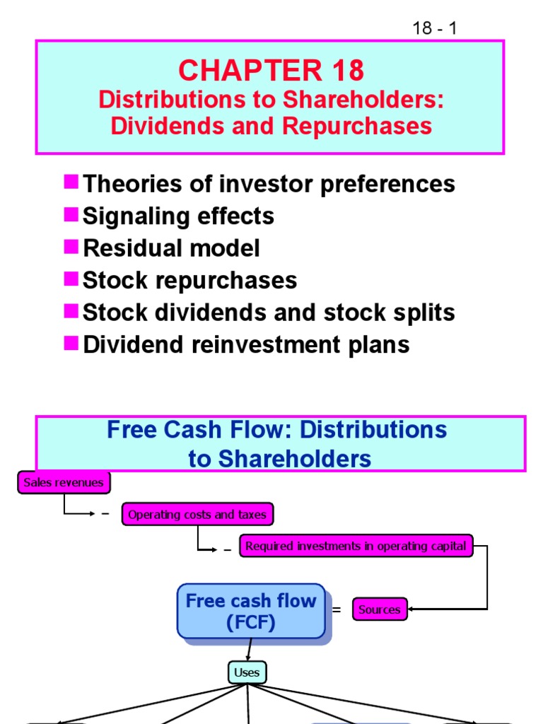 Shareholder Distributions: Dividends & Repurchases | PDF | Share ...