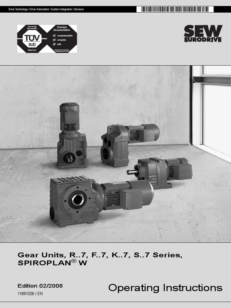 SEW Operating Instructions 2008 English | PDF | Gear | Hazards