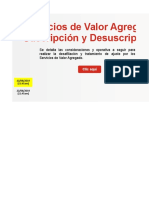 Servicios de Valor Agregado Suscripción y Desuscripción Postpago Diagrama