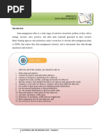 Data Management: Gathering and Organizing Data - Module 5