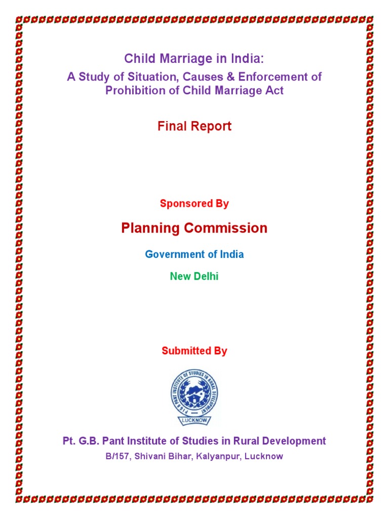 Report Child Marriage in India PDF | PDF | Child Marriage ...