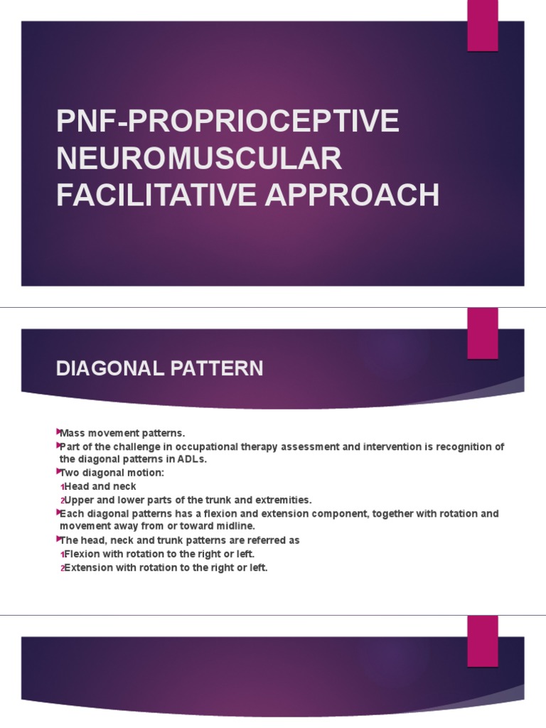 PNF Diagonal Patterns in Therapy | PDF | Anatomical Terms Of Motion ...