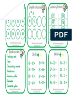 Numeración y Cálculo - Tarjetas Actividades Decenas