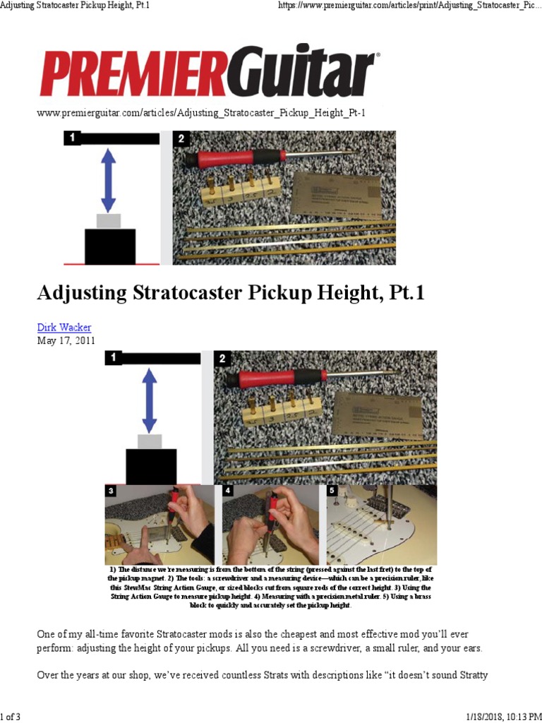 Pickup Height Stratocaster | How To Adjust Stratocaster – WOYH