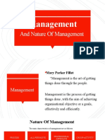 Nature of Management