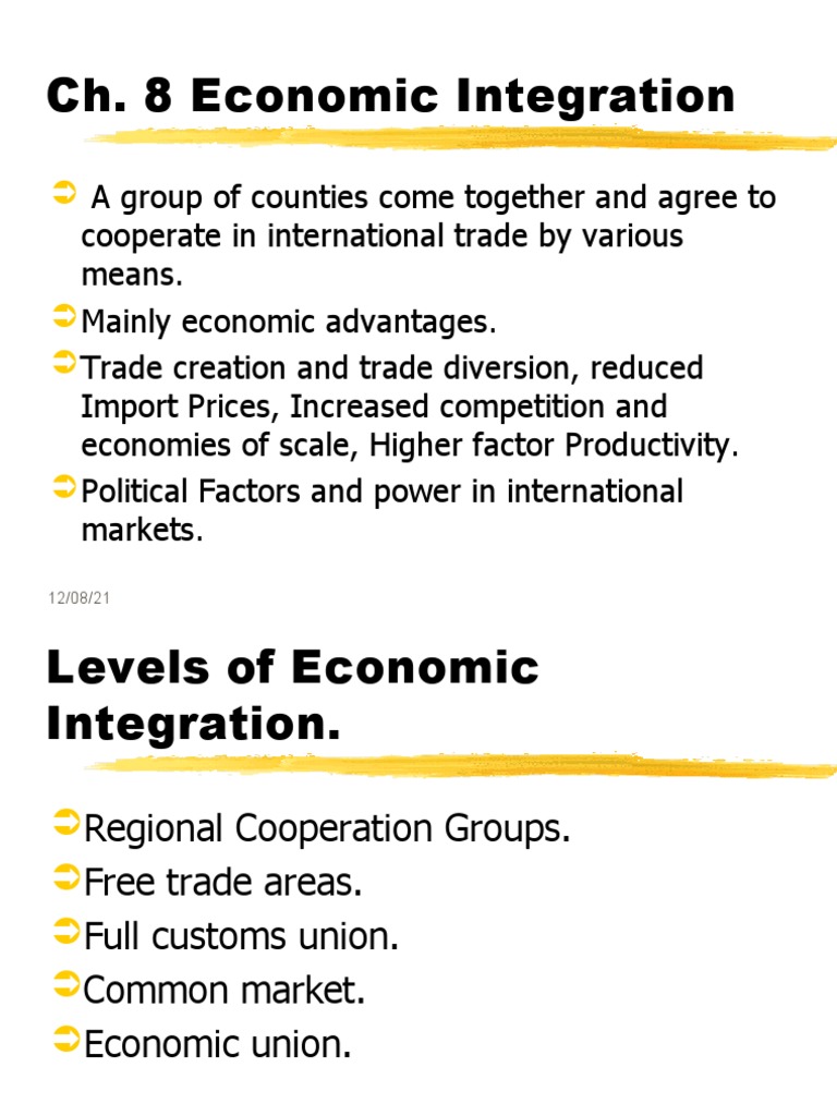 Economic Integration Overview and Types | PDF | European Union | Asean ...