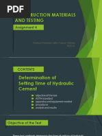 Determination of Setting Time of Hydraulic Cement