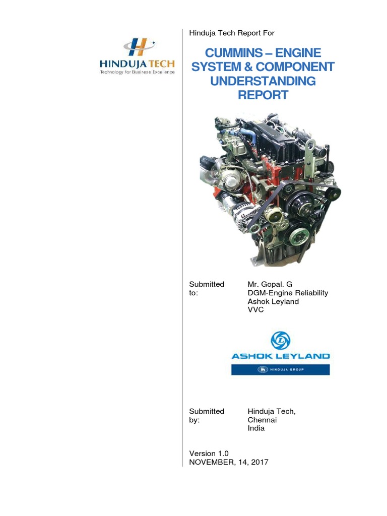 Cummins-System & Component Understanding Report-V1-151117 PDF | PDF