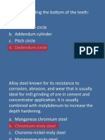 Circle Bounding Teeth Bottom Identifies Addendum Circle