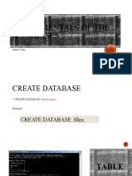 Fundamentals of The Databases: Steve Clar