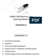 Teaching Week 6 - Contract Law 2