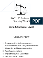 Teaching Week 9 - Competition and Consumer Law