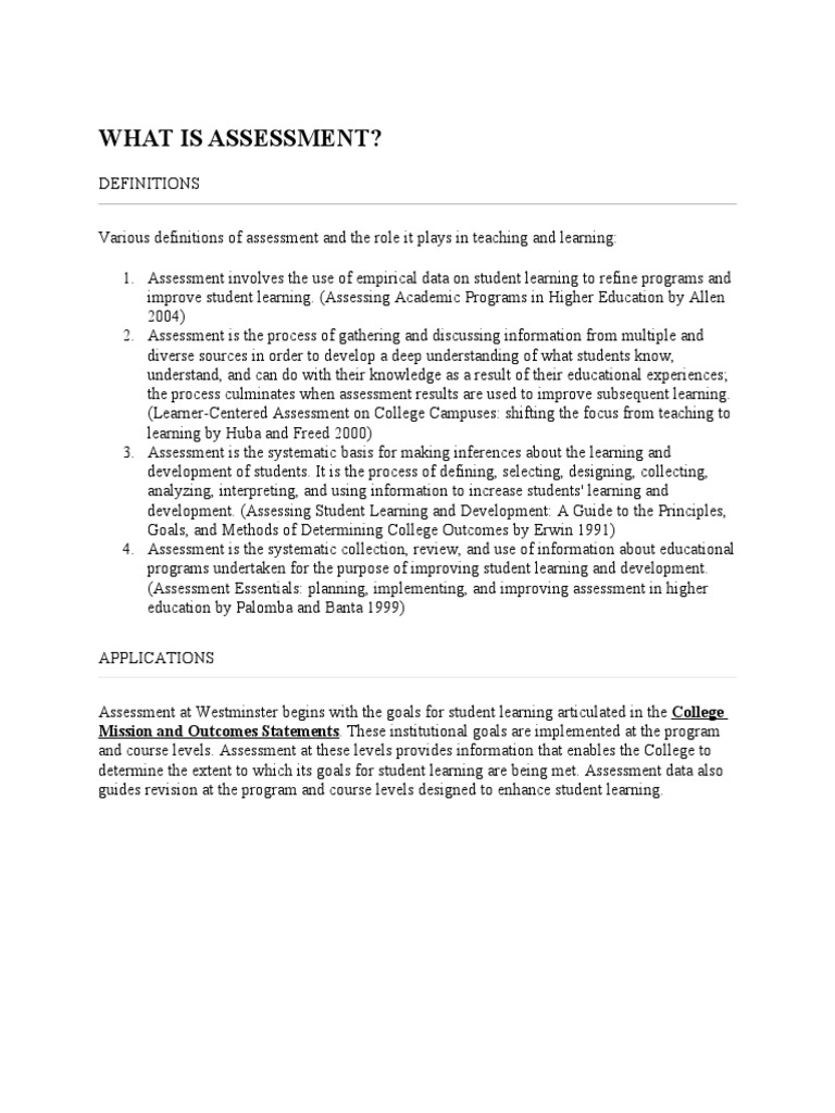 Understanding Assessment in Education | PDF | Educational Assessment ...