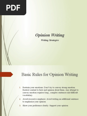 Opinion Writing