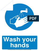 Wash Your Hands Mandatory Sign PDF