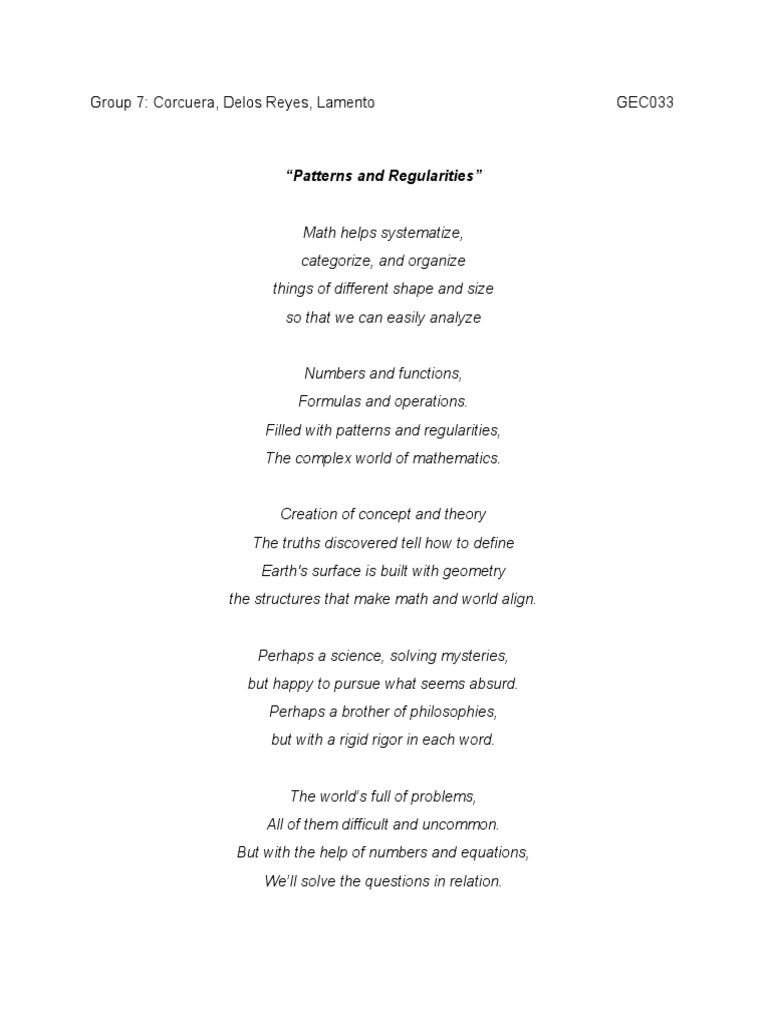 Exploring Patterns in Mathematics | PDF