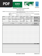 United Nation Development Programme (UNDP) Daily Progress Report