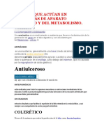 Plantas Que Actúan en Problemas de Aparato Digestivo y Del Metabolismo