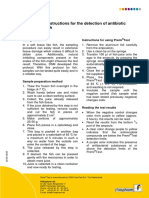 Premi Test: Instructions For The Detection of Antibiotic Residues in Fish