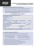 Formulaire de Pre Enregistrement Examen Depistage au Havre 