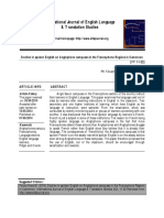 Decline in Spoken English On Anglophone Campuses in The Francophone Regions in Cameroon PDF