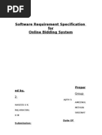 Software Requirement Specification For Online Bidding System