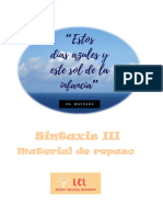 Sintaxis III: Oraciones y modelos de análisis