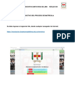 Instructivo Del Proceso de Matrícula PDF