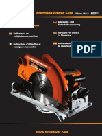 Precision Power Saw: Operating and Safety Instructions