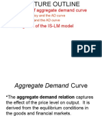 Derivation of Aggregate Demand Curve: - Monetary Policy and The AD Curve - Fiscal Policy and The AD Curve