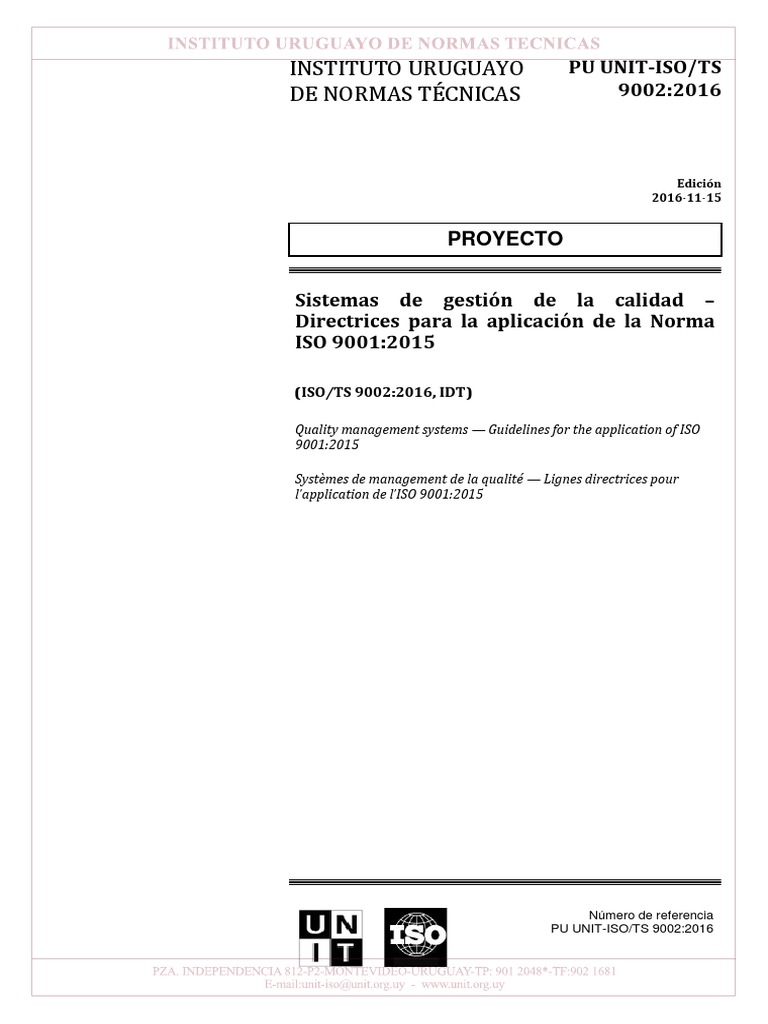 3 ISO 9002-2016 - Directrices para La Aplicación de La Norma ISO 9001 ...