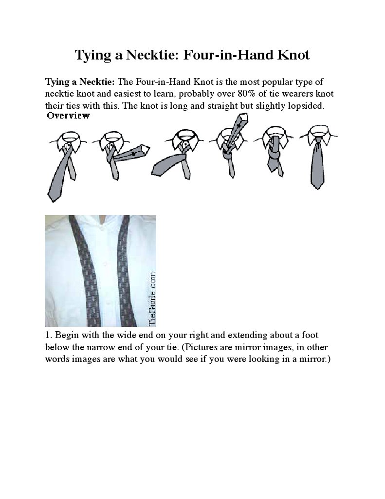 Tying A Tie | PDF