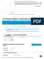 HP Customer Support - Product Warranty Results