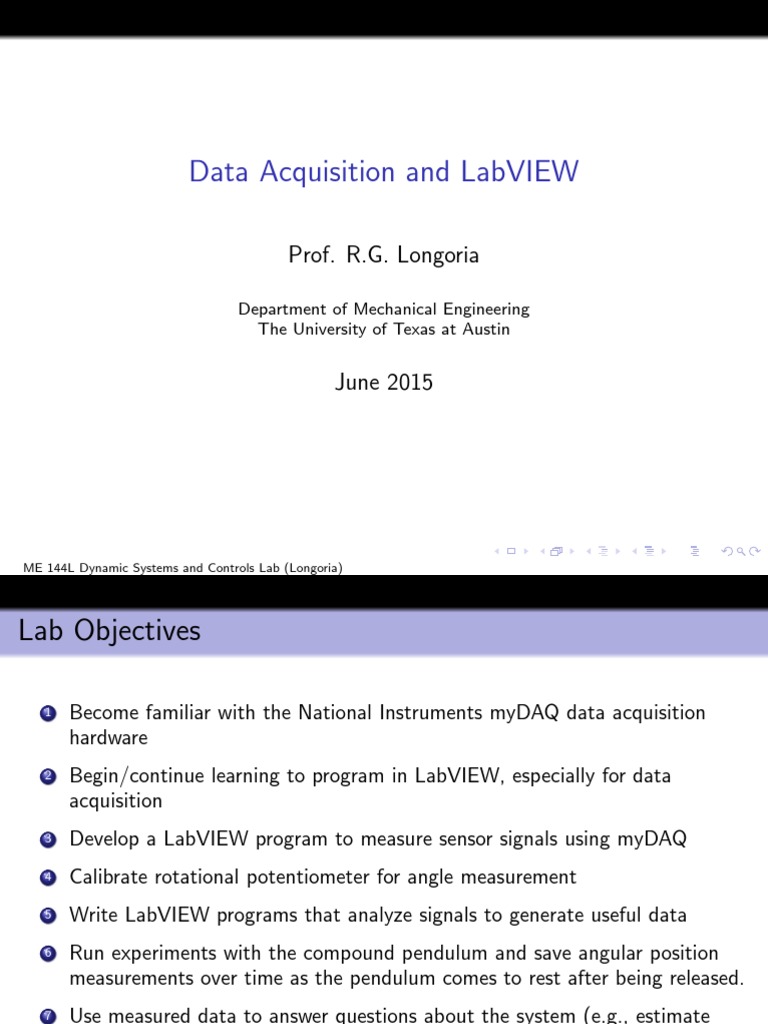 Data Acquisition and LabVIEW PDF Analog To Digital Converter Data