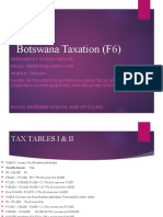 Botswana Tax Lecture Slides, Sydney