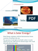 Solar Energy & Solar Panels: A Presentation On