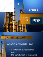 Group 3: Criminal Law and Mercantile Law