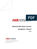 Hikvision Installation Manual of Network Mini Dome Camera V3.0.0