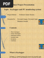 Minor Project Presentation Topic: Keylogger and PC Monitoring System