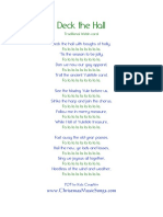 Deck The Halls Lyrics PDF